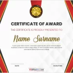 Award Certificate Template 01