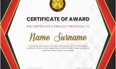 Award Certificate Template 01