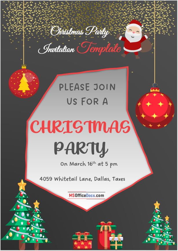 Christmas Party Invitation Template 01