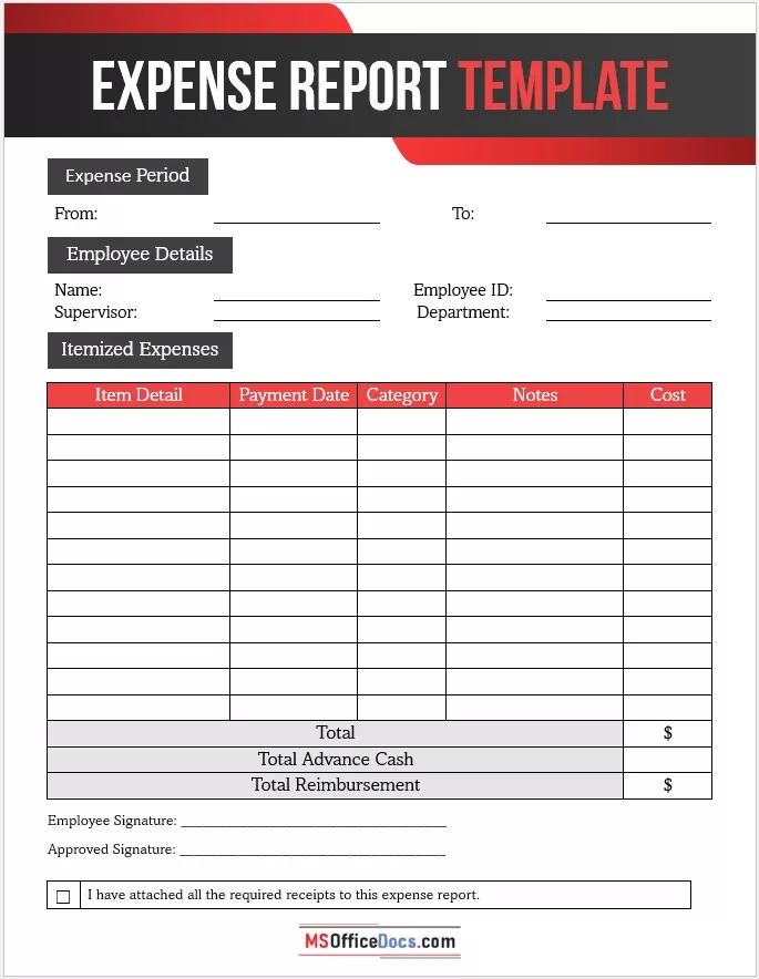 Expense Report Template 03