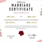 Marriage Certificate Template 01