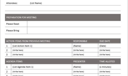 Monthly Meeting Agenda Template 01