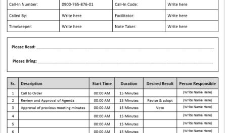 Team Meeting Agenda Template 1